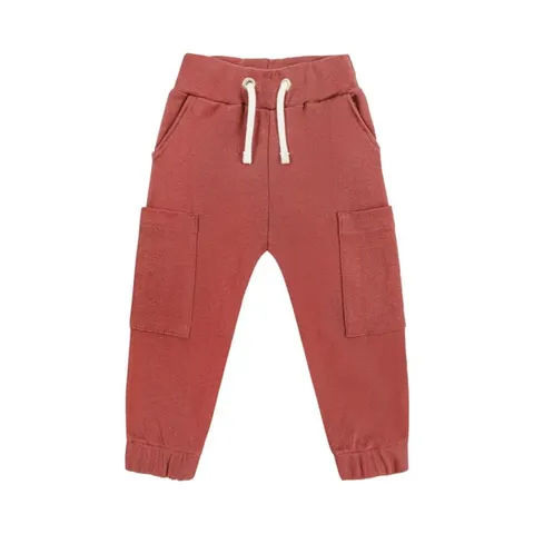Spodnie Cargo BASIC - BROWN / RIB CARGO PANTS