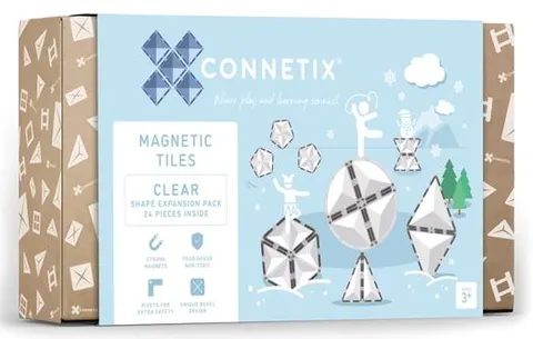 Klocki magnetyczne 24 el. Clear Shape Expansion Pack 3 lata+ CONNETIX