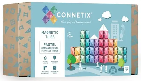 Klocki magnetyczne 24 el. Pastel Rectangle Pack 3 lata+ CONNETIX