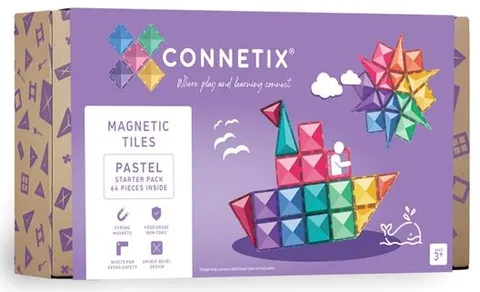 Klocki magnetyczne Pastel Starter Pack 64 el. / Connetix