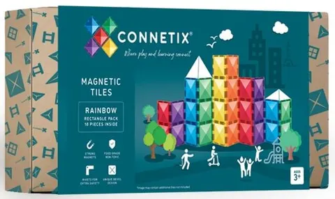 Klocki magnetyczne 18 el. Rainbow Rectangle Pack 3 lata+ CONNETIX