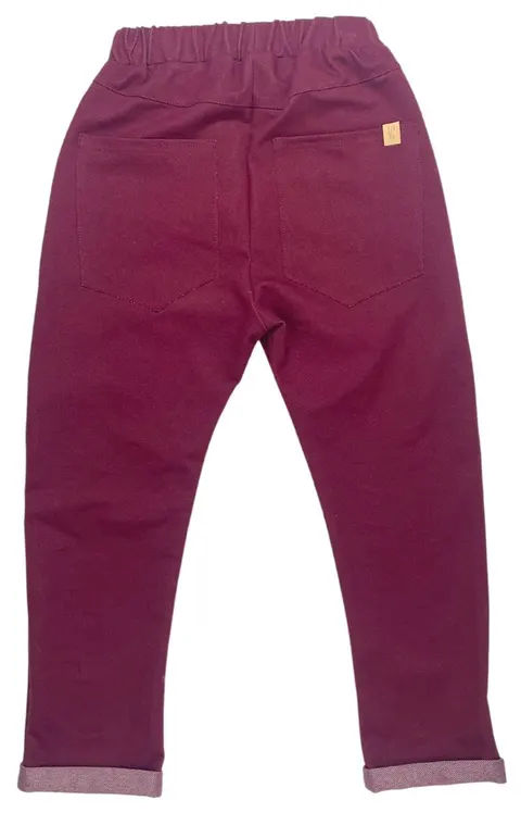 Spodnie 180-23 TROUSERS JEANS / BURGUNDY