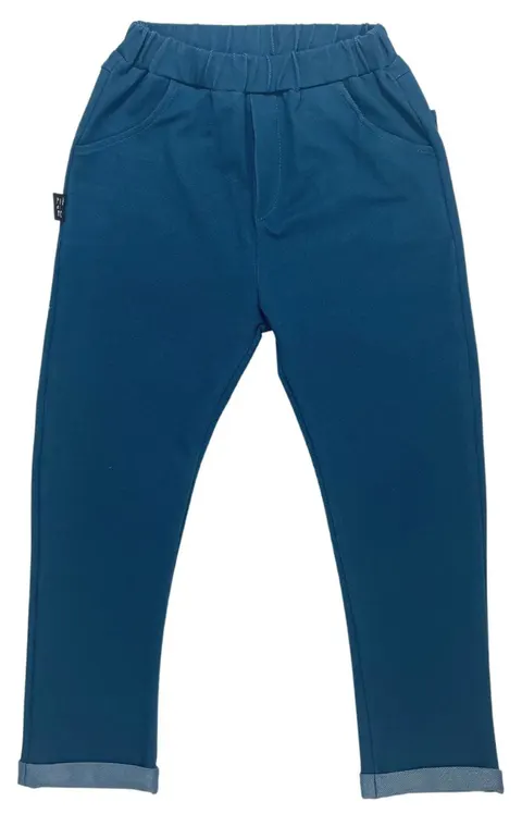 Spodnie 181-23 TROUSERS JEANS / DARK CYAN