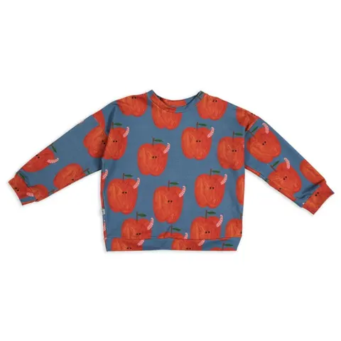 Bluza APPLE ON BLUE SWEATSHIRT