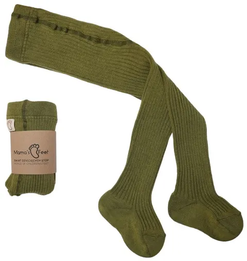 Rajstopy prążkowane COOL KIDS khaki