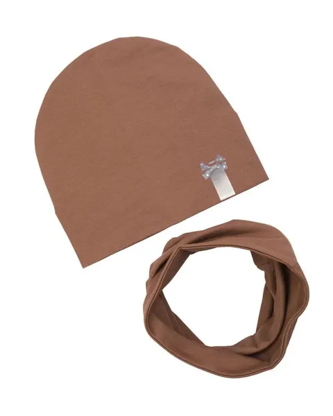 Czapka z kominem CAMEL z kokardką