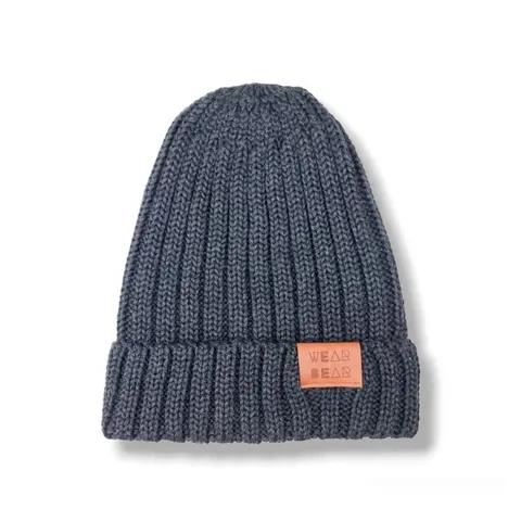 Czapka MERINO black (czarny) ŚCIĄGACZ z metką WEARBEAR