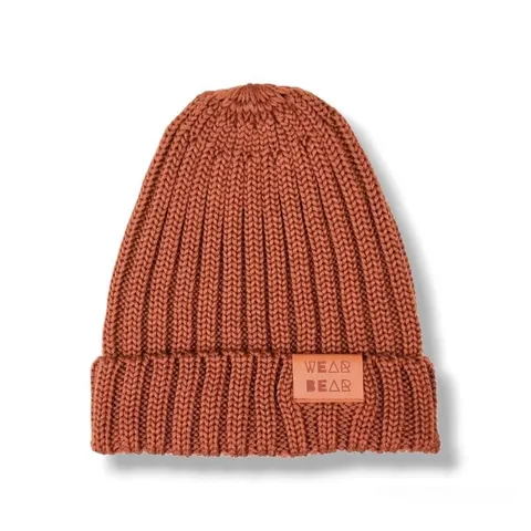 Czapka MERINO caramel (karmelowy) ŚCIĄGACZ z metką WEARBEAR