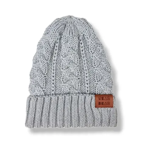 Czapka MERINO light gray (jasnoszary) WARKOCZYK z metką WEARBEAR