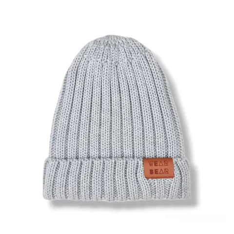 Czapka MERINO light gray (jasnoszary) ŚCIĄGACZ z metką WEARBEAR