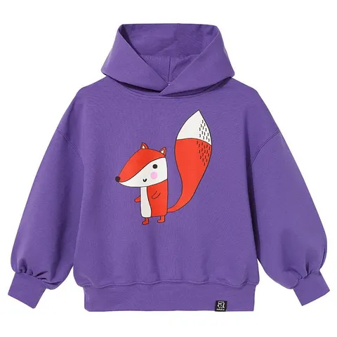Bluza z kapturem Oversized Hoodie VIOLET FOX
