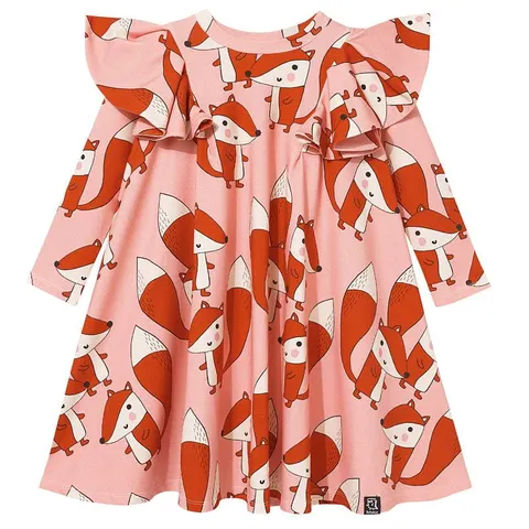 Sukienka Pompom Dress PINK FOXES