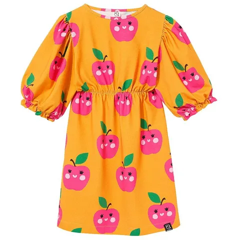 Sukienka Puffed Sleeves Dress ORANGE APPLES