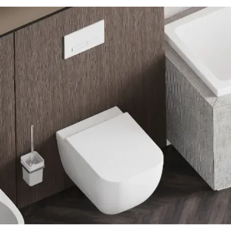 Excellent Miska Wisząca WC Ness 50x34,5 biała, z deską w/o, bezrantowa