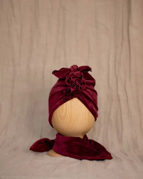 Chusta VELVET ciepła CRIMSON RED