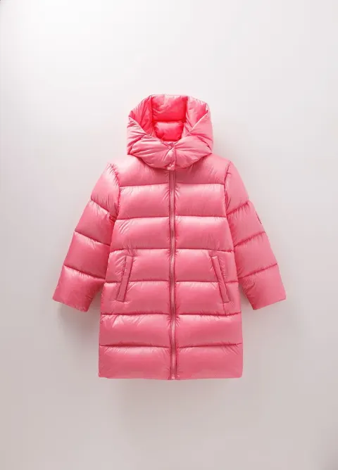Kurtka puchowa - długi płaszczyk NEW Down Coat PINK