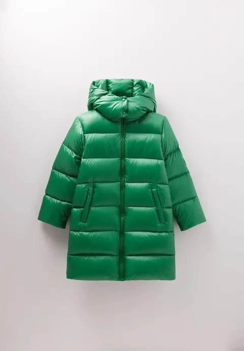 Kurtka puchowa - długi płaszczyk NEW Down Coat GREEN