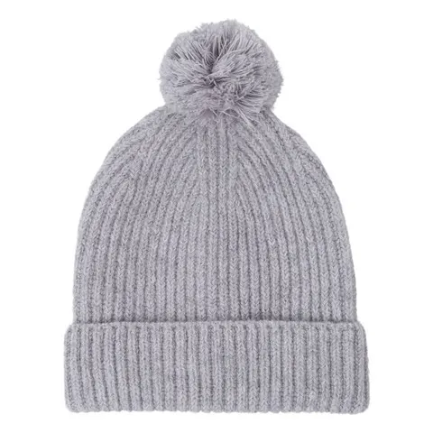 Lodger Czapeczka z wełny merino 100% szara Drizzle