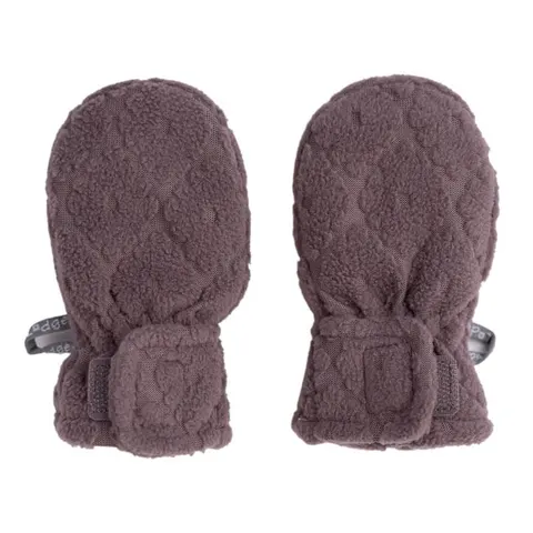 Lodger Polarowe rękawiczki dziecięce wrzosowe Fleece Mauve