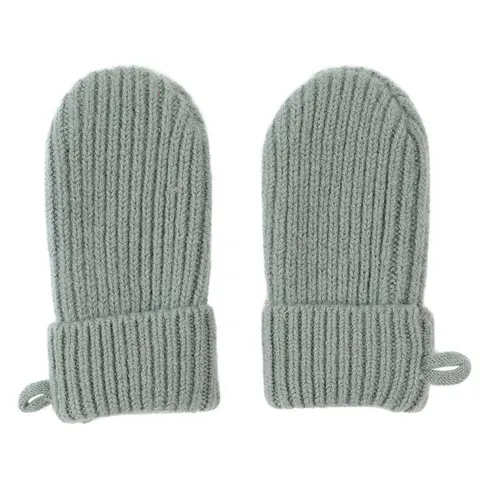 Lodger Rękawiczki niemowlęce z wełny merino 100% miętowe Silk