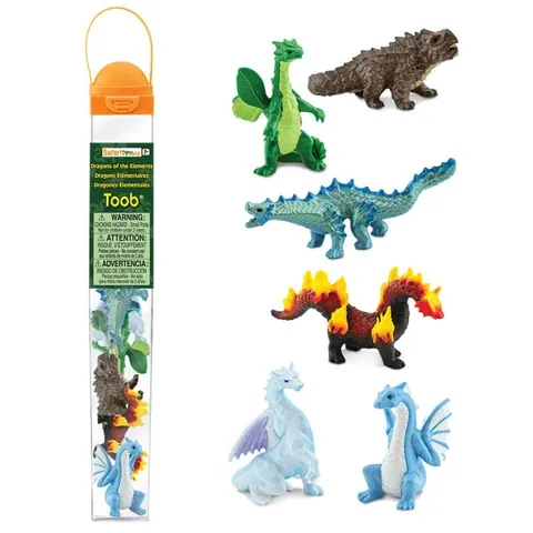 Safari Ltd. 3 lata+ Zestaw Figurek w Tubie Smoki Żywioły S100416