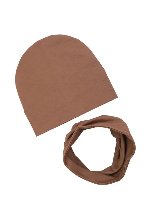 Czapka z kominem CAMEL gładka