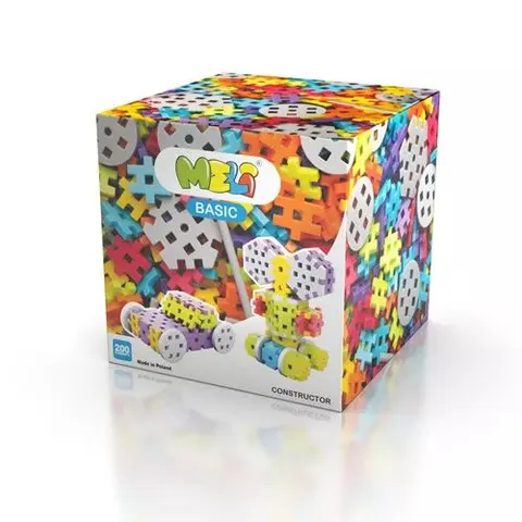 MELI 3 lata+ Klocki Meli BASIC zestaw klocków 200 szt. Constructor 50035