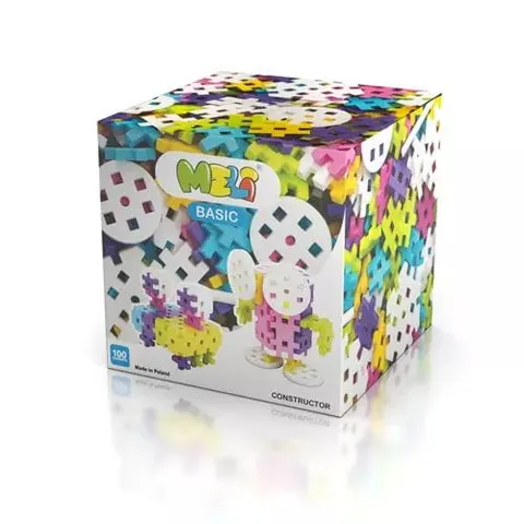 MELI 3 lata+ Klocki Meli BASIC zestaw klocków 100 szt. Constructor Pink 50058