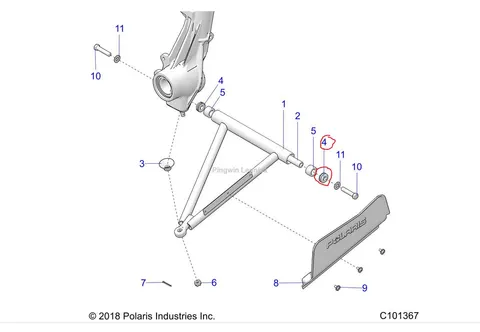 Tuleja zawieszenia ASM - pivot cap 1543611