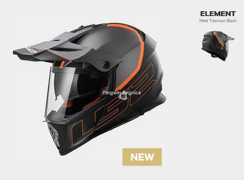KASK LS2 MX436 PIONEER ELEMENT TITANIUM BLACK XL