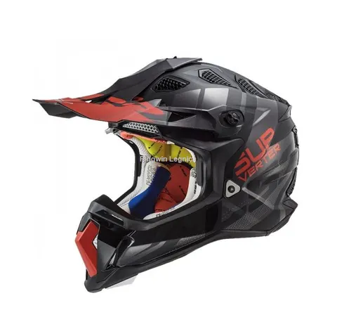 KASK LS2 MX470 SUBVERTER TROOP MATT BLACK RED XL