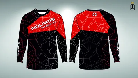 Jersey bluza Polaris czarno-czerwony L