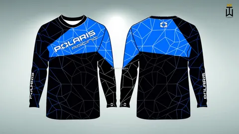 Jersey bluza Polaris czarno-niebieski M