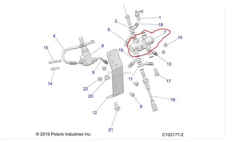 Regulator ciśnienia block brake 1911185 Polaris