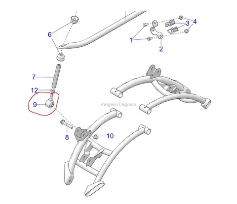 ROD-END Guma stabilizatora dół 7061241
