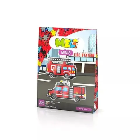 MELI 3 lata+ Klocki Meli MINIS zestaw klocków 500 szt. Thematic Fire 2in1 50329