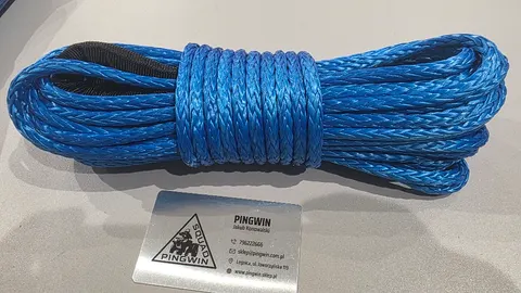 Lina syntetyczna do wyciągarki 6mm 15mb niebieska