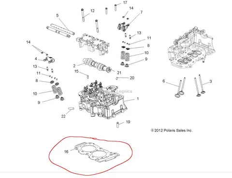 Uszczelka głowicy Polaris 850 5813345