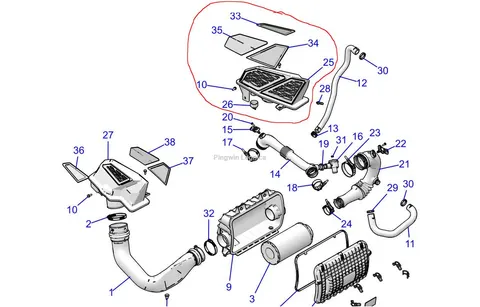 Wlot powietrza RZR Pro intake lewy 2637232