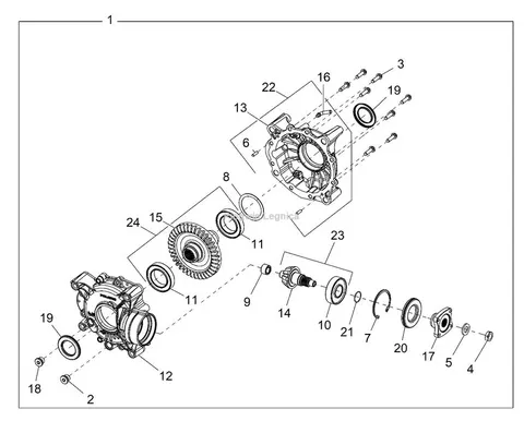 Tylny most Polaris 1000 S 1334288