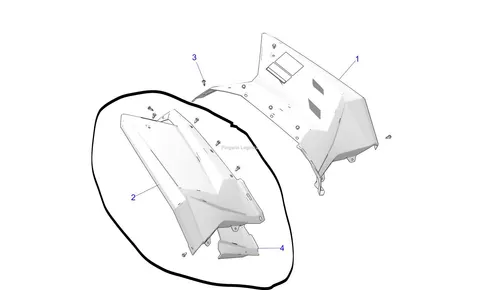 Plastik tył prawy Scrambler S czarny 2637948-666