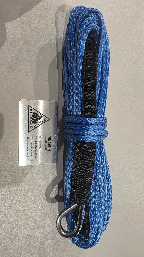 Lina syntetyczna do wyciągark 5,3mm niebieska 15mb