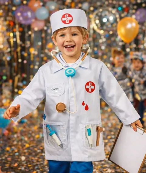 Kostium doktora lekarza zestaw z opaską i akcesoriami | Souza!