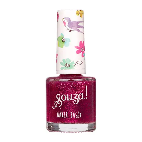 Lakier do paznokci dla dzieci transparentny z brokatem Pink glitter | Souza! 106997