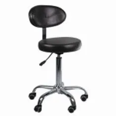 SBS Taboret kosmetyczny z oparciem BSDP 9934 czarny