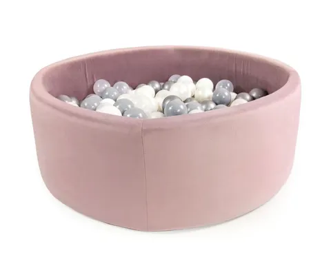 Basen okrągły PUDROWY RÓŻ VELVET koło śr. 90 cm wys. 30 cm + 200 piłek