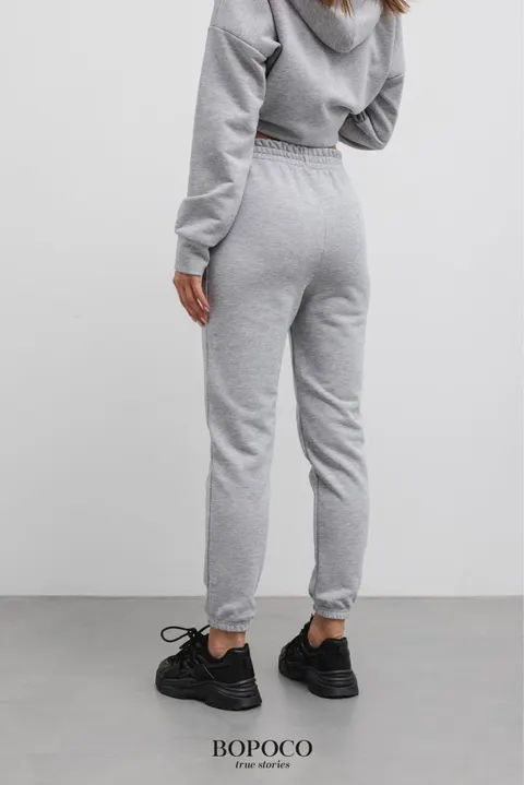 Spodnie basic Bopoco SZARE z gumką -50%