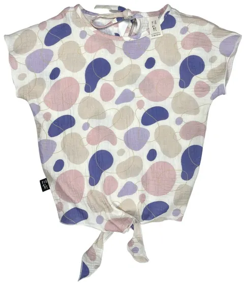 Koszulka 011-24 T-SHIRT MUSLIN / COLORFUL PRINT - GOTS