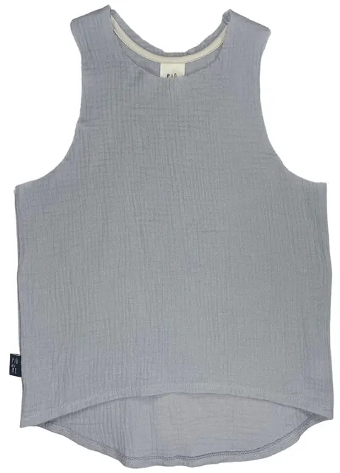 Koszulka 068-24 MUSLIN TOP / GRAY - GOTS