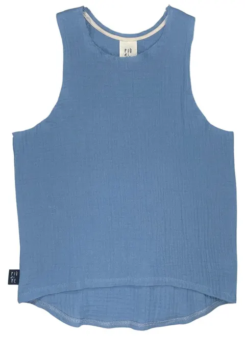Koszulka 069-24 MUSLIN TOP / BLUE - GOTS